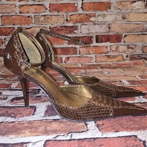 Carrini Elegant Brown Stiletto Heels Size 6.5